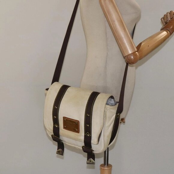 LOUIS VUITTON Antigua Buzzus PM Shoulder Bag Beige Brown - Picture 1 of 16